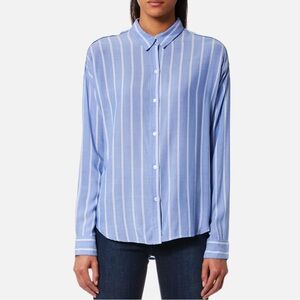 Rails Blue and White Striped Button Down sz M
